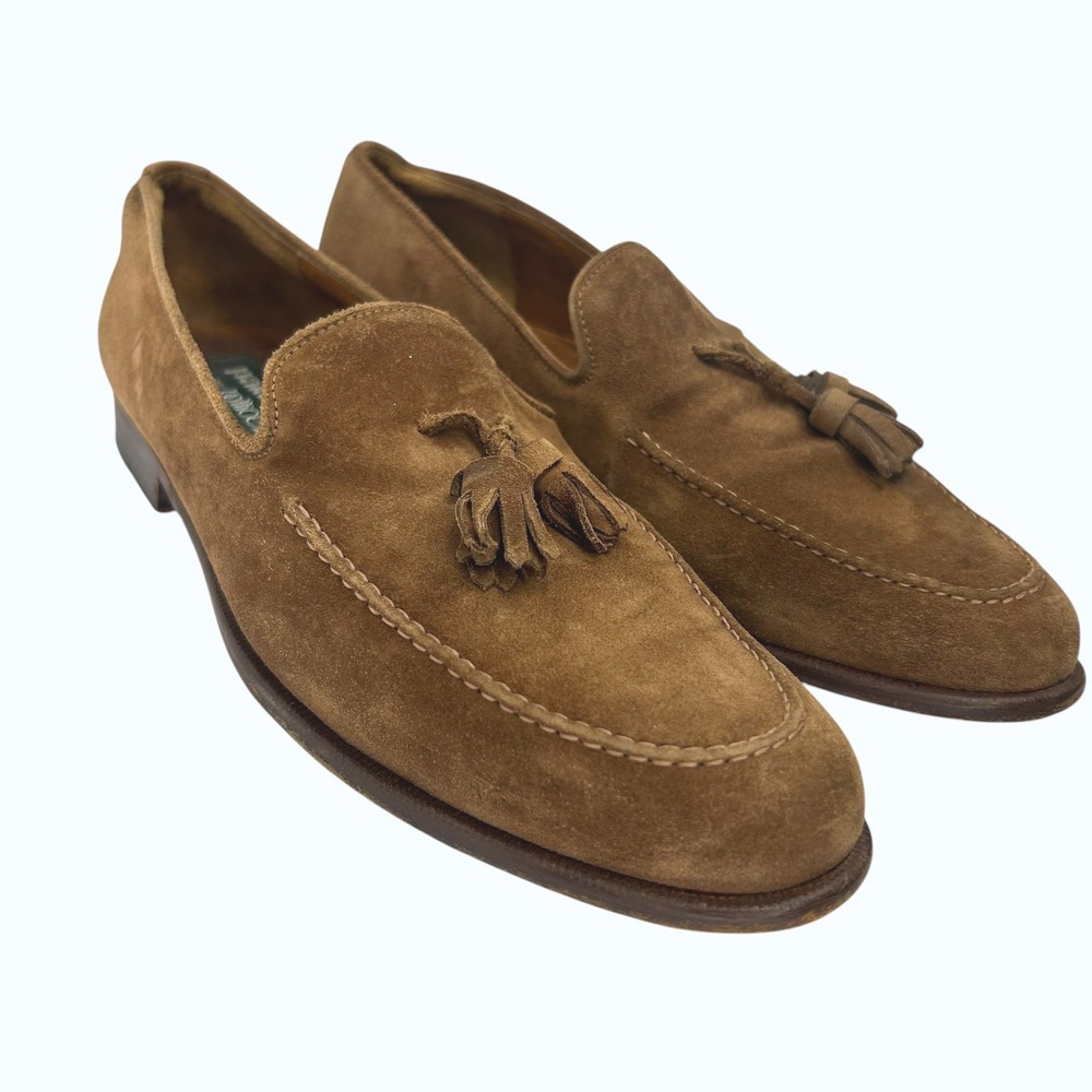 Pakerson Old Money Tassel Loafers 11 Suede Italian Preppy Dark Academia Brown